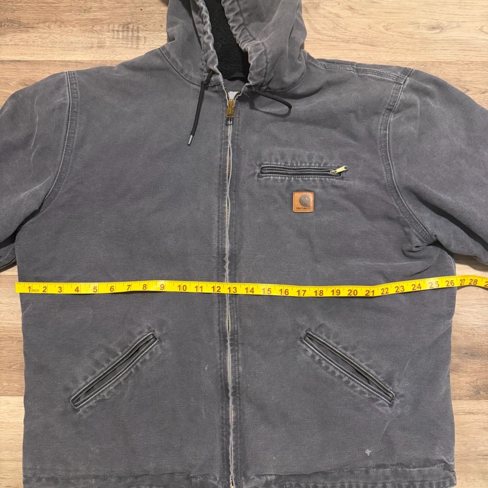 Carhartt J141 Sherpa Lined Jacket Men’s XL GVL Gray Detriot Duck Canvas - Picture 10 of 11